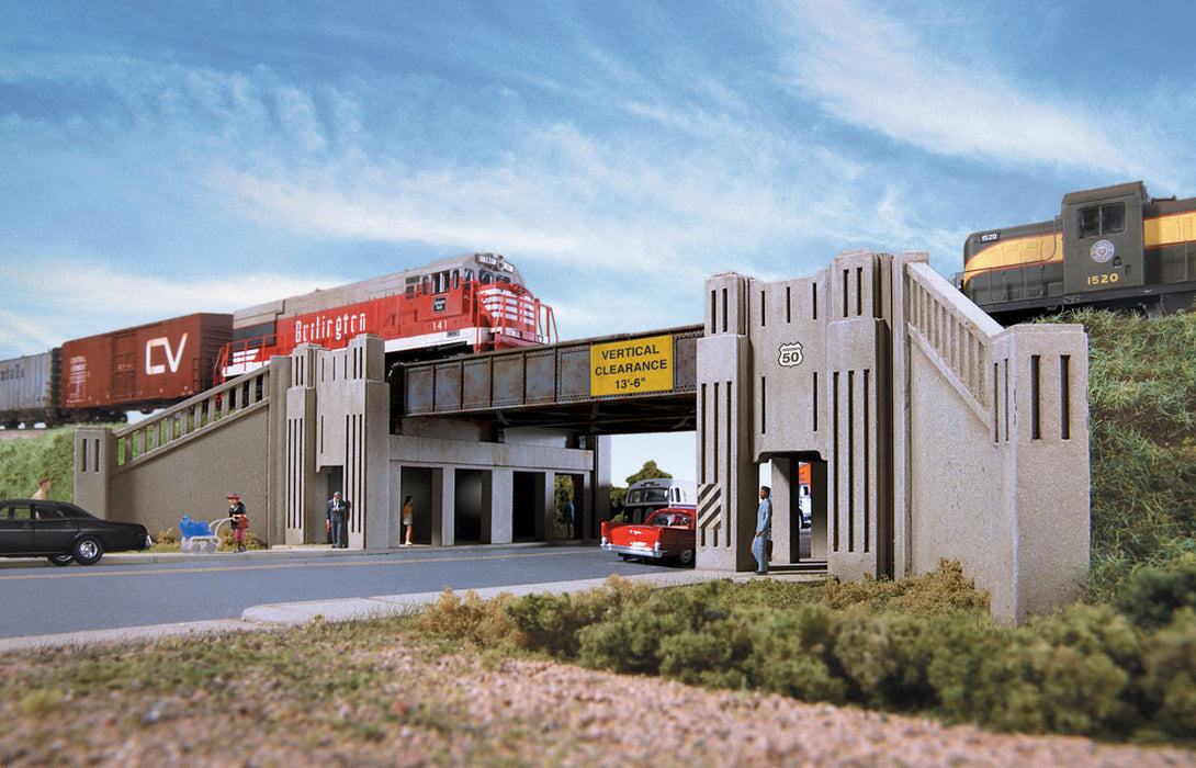 Walthers Cornerstone 933-3190 HO Scale Art Deco Highway Underpass Kit