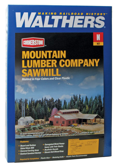 Walthers Cornerstone 933-3236 N Scale Mountain Lumber Company Sawmill Kit