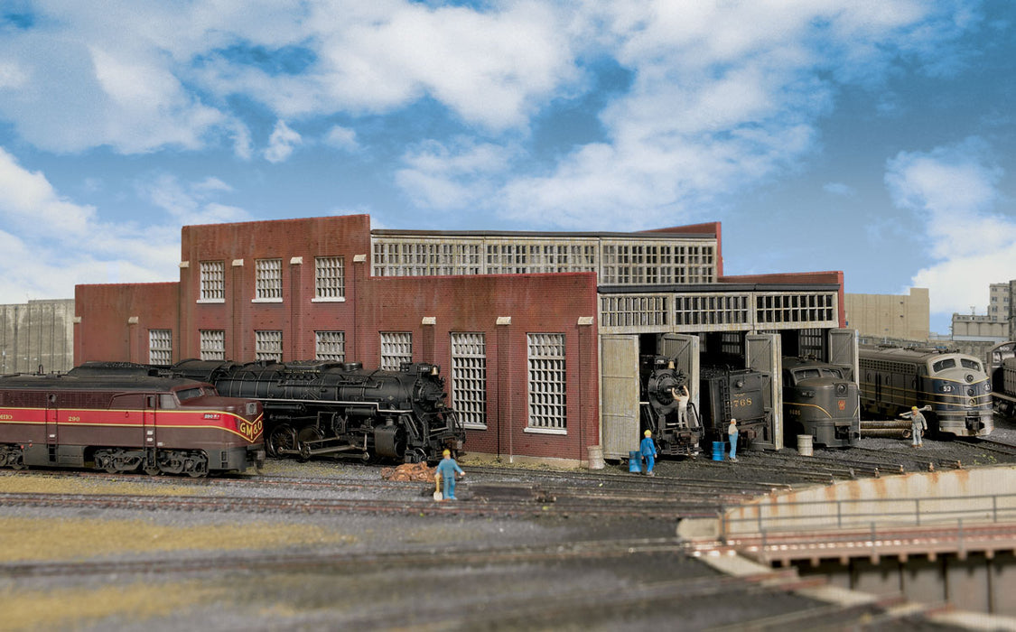 Walthers Cornerstone 933-3261 N Scale Modern Roundhouse Add-On Stall Kit