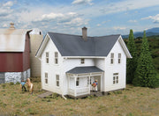 Walthers Cornerstone 933-3333 HO Scale Lancaster Farmhouse -- Kit - 5-15/16 x 4-1/2 x 4-5/16" 15.1 x