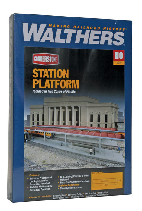 Walthers Cornerstone 933-3391 HO Scale Passenger Station Platforms Kit 2 Pack