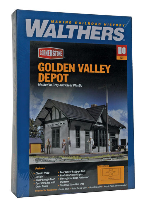 Walthers Cornerstone 933-3532 HO Scale Golden Valley Depot Kit