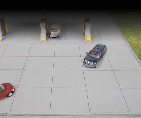Walthers Cornerstone 933-3540 HO Scale Gas Station Parking Lot Kit