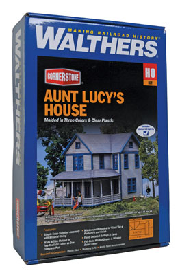 Walthers Cornerstone 933-3651 HO Scale Aunt Lucy's House Structure Kit with LED Lighting