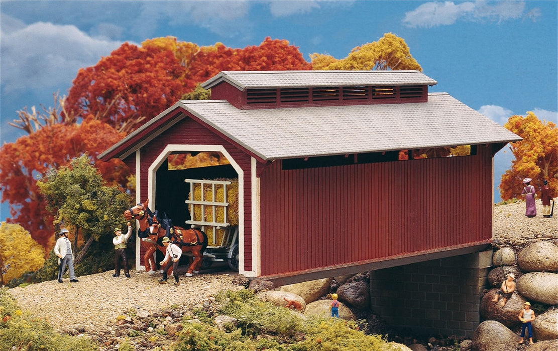 Walthers Cornerstone 933-3652 HO Scale Willow Glen Covered Bridge Kit