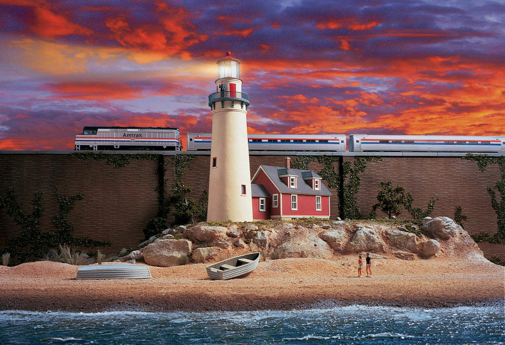 Walthers Cornerstone 933-3663 HO Scale Rocky Point Lighthouse with LED - Kit