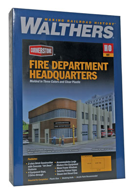 Walthers Cornerstone 933-3765 HO Scale Fire Department Headquarters Kit