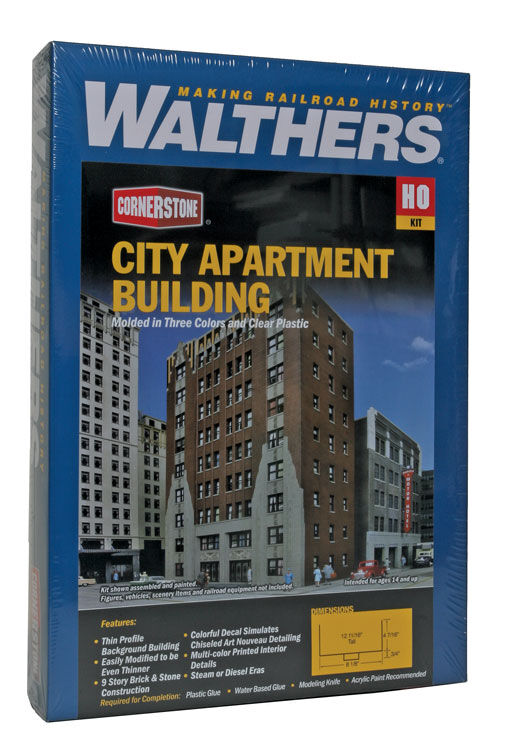Walthers Cornerstone 933-3770 City Apartment Building Back Kit