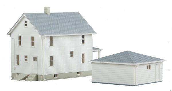 Walthers Cornerstone 933-3792 HO Scale 2 Story House with Garage Structure Kit