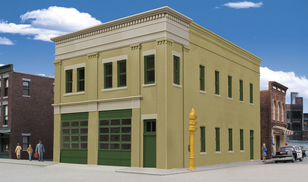 Walthers Cornerstone 933-4022 HO Scale 2-Bay Fire Station Kit