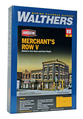 Walthers Cornerstone 933-4041 HO Scale Merchant's Row V Structure Kit