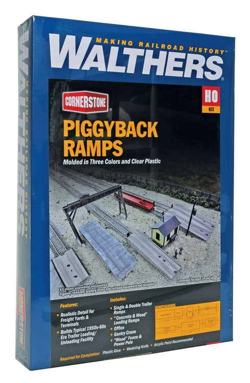 Walthers Cornerstone 933-4048 HO Scale Piggyback Ramps Kit 