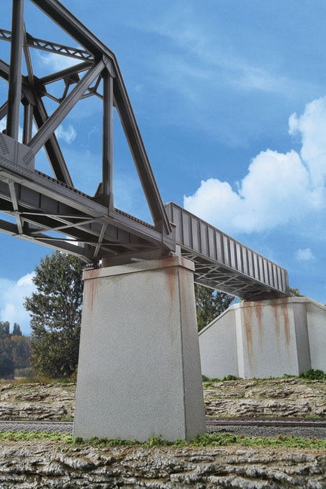 Walthers Cornerstone 933-4550 HO Scale Single Track Railroad Bridge Concrete Piers 2 Pack