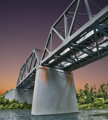 Walthers Cornerstone 933-4552 HO Scale Double Track Railroad Bridge Concrete Piers 2 Pack