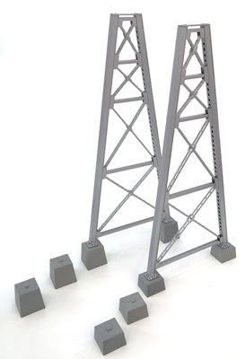 Walthers Cornerstone 933-4555 HO Scale Steel Railroad Bridge Tower Bent 2 Pack