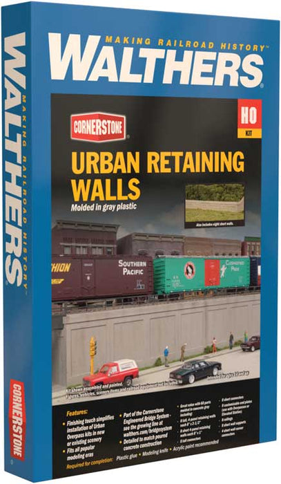 Walthers Cornerstone 933-4562 HO Scale Urban Retaining Walls Kit