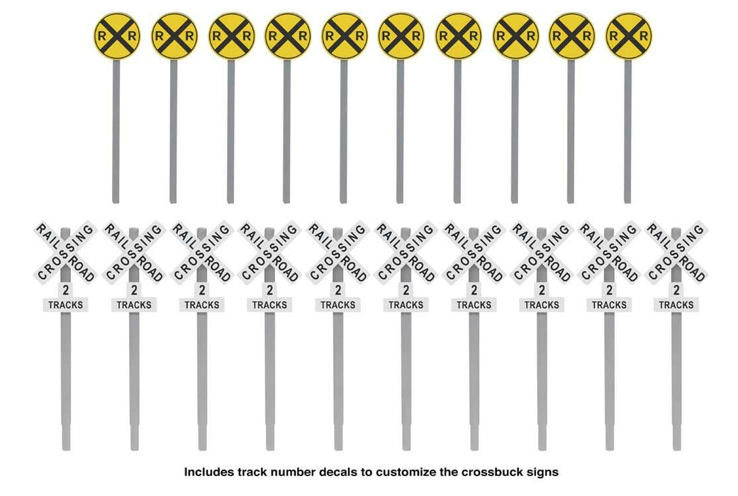 Walthers Cornerstone 949-4197 HO Scale Railroad Crossing Signs