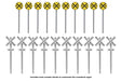 Walthers Cornerstone 949-4197 HO Scale Railroad Crossing Signs