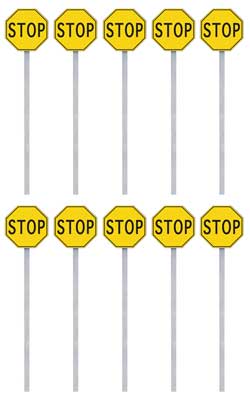 Walthers Cornerstone 949-4211 HO Scale 1924-1954 Stop Signs 10 Pack