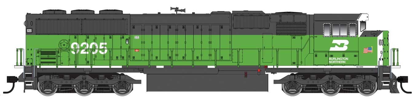 Walthers Mainline 910-10313 HO EMD SD60m Burlington Northern BN 9230