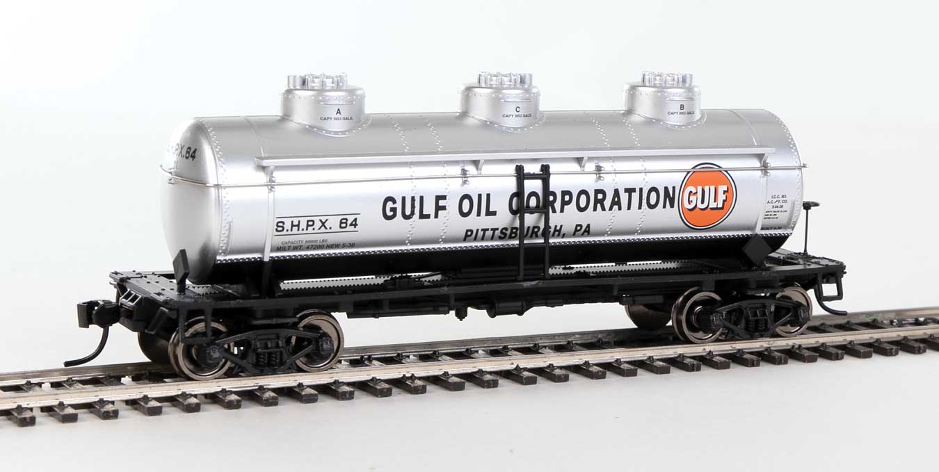 Walthers Mainline 910-1135 HO Scale 3 Dome Tank Car Gulf Oil SHPX 64