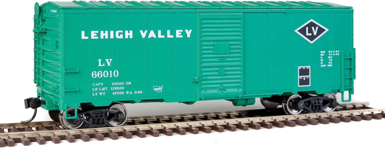 Walthers Mainline 910-1166 HO Scale 40' Modernized AAR 1948 Boxcar Lehigh Valley LV 66010