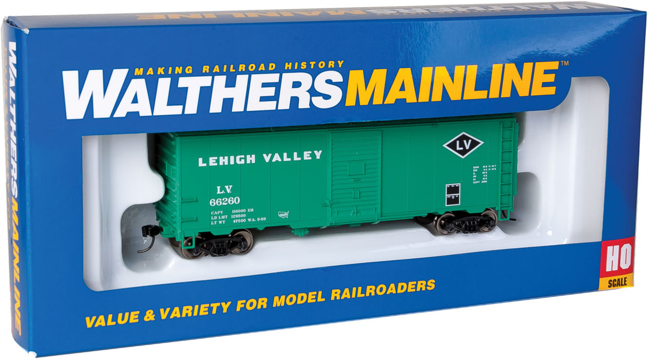 Walthers Mainline 910-1168 HO Scale 40' Modernized AAR 1948 Boxcar Lehigh Valley LV 66260