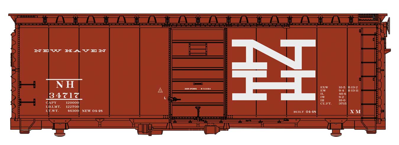 Walthers Mainline 910-1410 HO Scale PS-1 40' Boxcar New Haven 34729