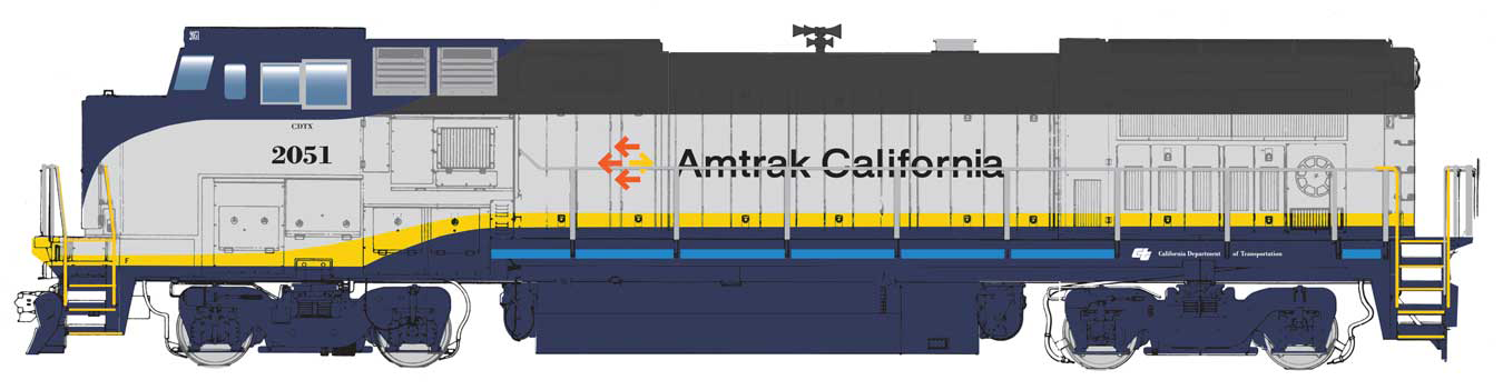 Walthers Mainline 910-19566 HO GE Dash P32-8BWH Diesel Amtrak California 2053 DCC & Sound