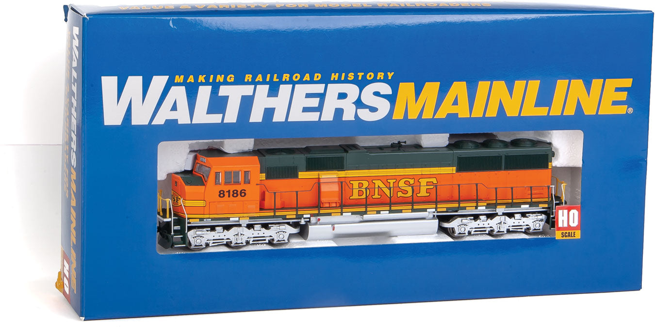 Walthers Mainline 910-19716 HO Scale EMD SD60M Diesel BNSF 8186 DCC & Sound