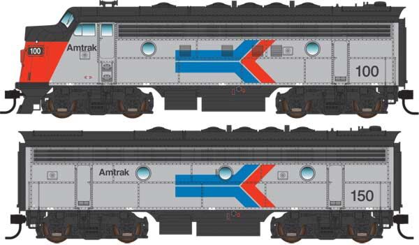 Walthers Mainline 910-19956 HO Scale EMD F7A-B Diesel Set Amtrak 100/150 DCC Sound