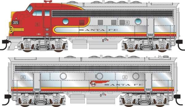 Walthers Mainline 910-19960 HO Scale EMD F7A-B Diesel Set Santa Fe ATSF 325L/325A DCC Sound