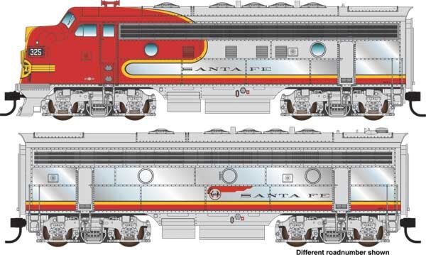 Walthers Mainline 910-19961 HO Scale EMD F7A-B Diesel Set Santa Fe ATSF 329L/329A DCC Sound