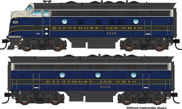 Walthers Mainline 910-19965 HO Scale EMD F7A-B Diesel Set Baltimore & Ohio B&O 4536/5496 DCC Sound