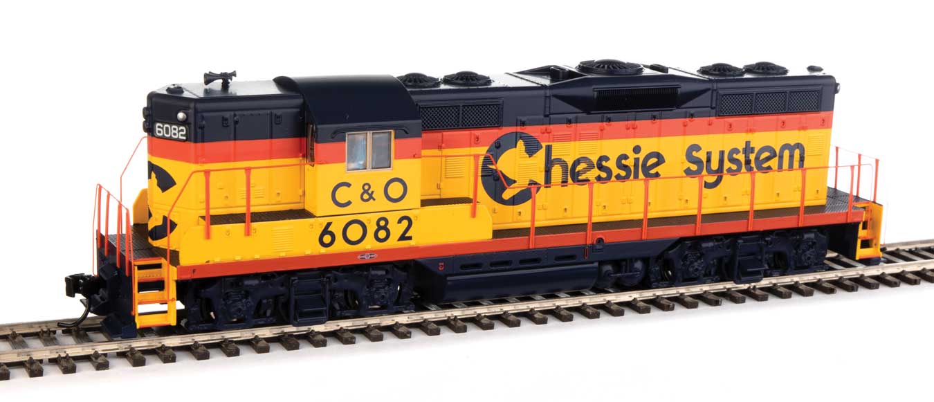 Walthers Mainline 910-20481 HO Scale EMD GP9 Phase II High Hood Chessie/C&O 6182 DCC & Sound