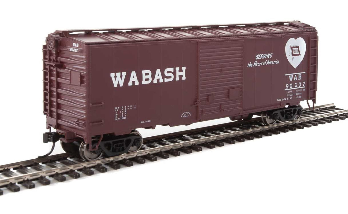 Walthers Mainline 910-2266 HO Scale 40' AAR Boxcar Wabash WAB 90207