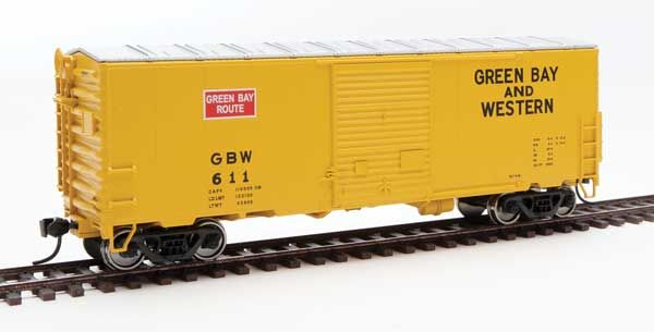 Walthers Mainline 910-45005 HO Scale 40' Modernized ACF Boxcar Green Bay & Western GBW 611