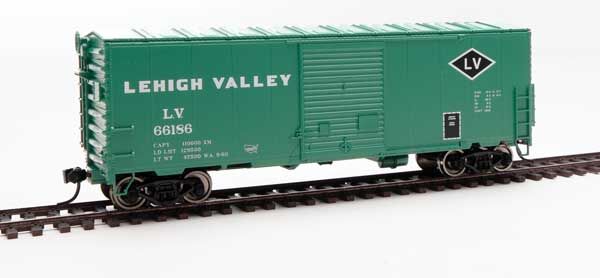 Walthers Mainline 910-45010 HO Scale 40' Modernized ACF Boxcar Lehigh Valley LV 66186