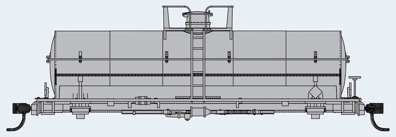 Walthers Mainline 910-48000 HO Scale 36' Chemical Tank Car Undecorated
