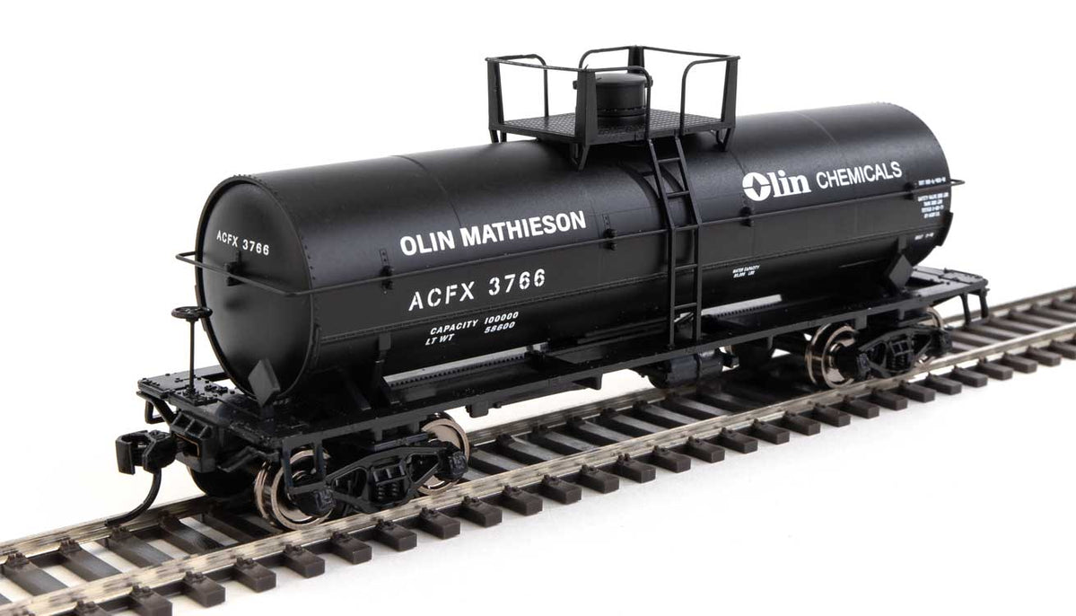 Walthers Mainline 910-48014 HO Scale 36' Chemical Tank Car Olin ACFX 3 ...