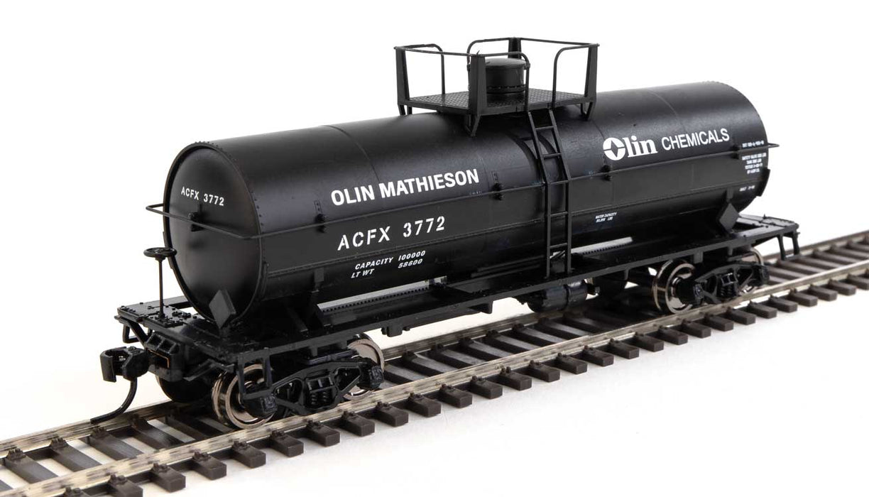 Walthers Mainline 910-48015 HO Scale 36' Chemical Tank Car Olin ACFX 3772