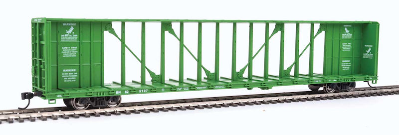 Walthers Mainline 910-4843 HO Scale 72' Centerbeam Flatcar Burlington Northern BN 625167
