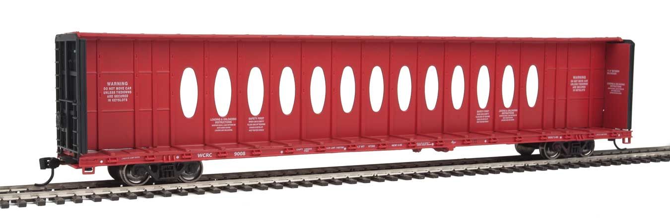 Walthers Mainline 910-4869 HO Scale 72' Centerbeam Flatcar Cascade Warehouse WCRC 9013