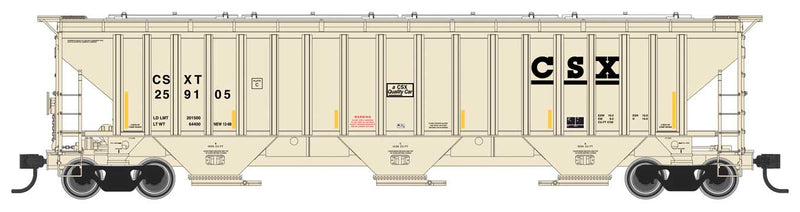 Walthers Mainline 910-49012 HO Scale 57' Trinity 4750 3-Bay Covered Hopper CSX 259914