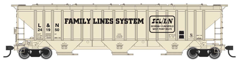Walthers Mainline 910-49024 HO Scale 57' Trinity 4750 3-Bay Covered Hopper L&N 242176