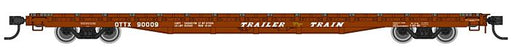 Walthers Mainline 910-5343 60' Pullman Flatcar "Farm Machinery" Trailer Train OTTX 90009