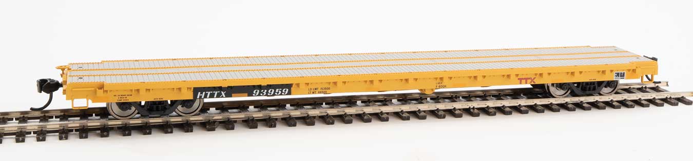 Walthers Mainline 910-5366 60' Pullman Flatcar "Heavy Duty" TTX HTTX 93959