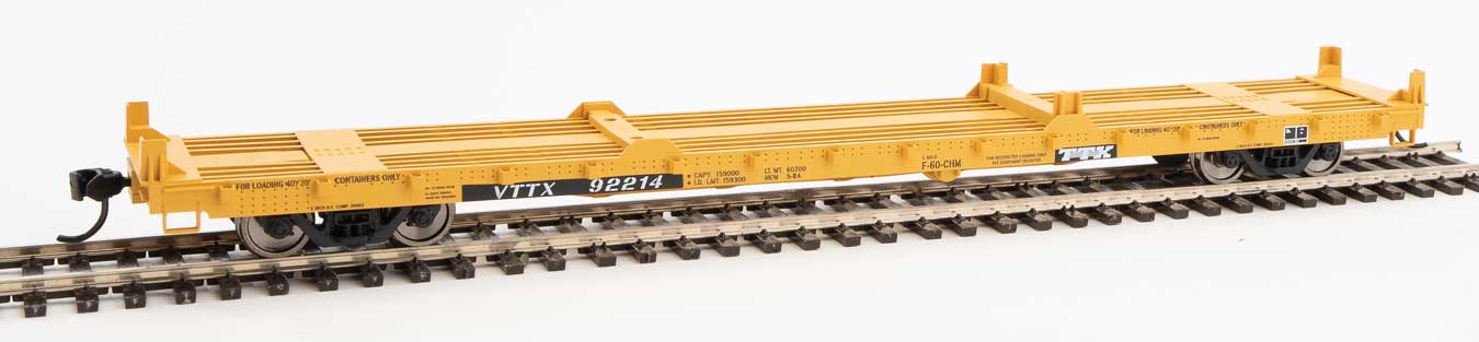 Walthers Mainline 910-5382 60' Pullman Flatcar "Container Service" TTX  VTTX 92214