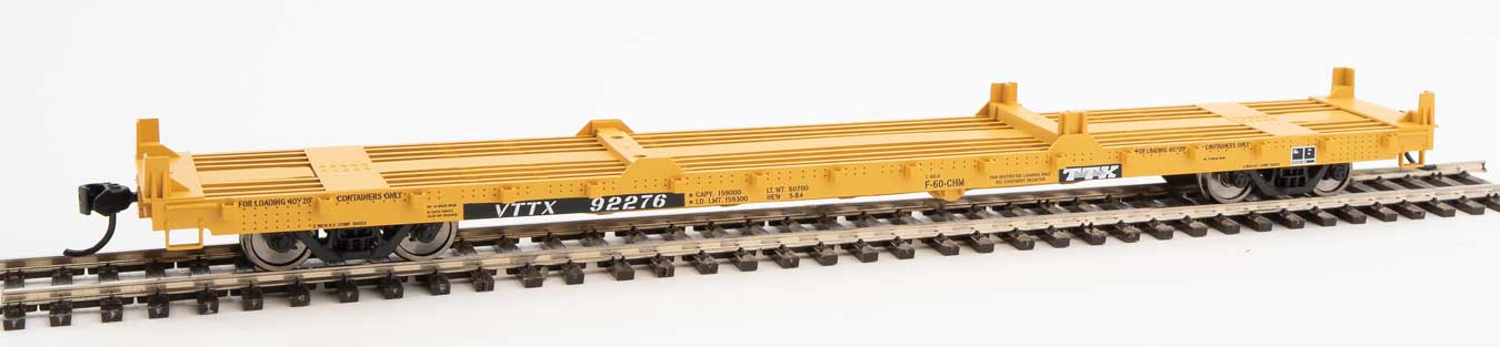 Walthers Mainline 910-5383 60' Pullman Flatcar "Container Service" TTX  VTTX 92276