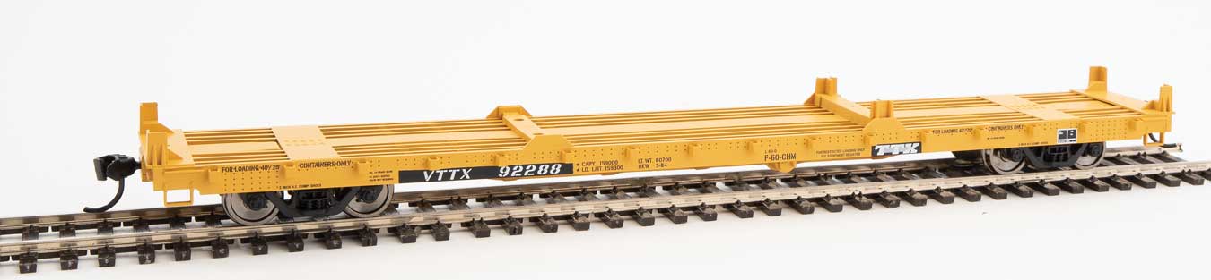 Walthers Mainline 910-5384 60' Pullman Flatcar "Container Service" TTX  VTTX 92288